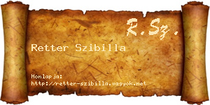 Retter Szibilla névjegykártya